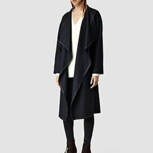 Max & moi cashmere sweater lamb leather Accent 44 l xl Parisian boho chic preppy